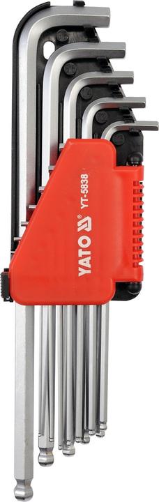 Actual product image Yato YT-5838 Hex Key L Shaped Allen Wrench Set Imperial (e)