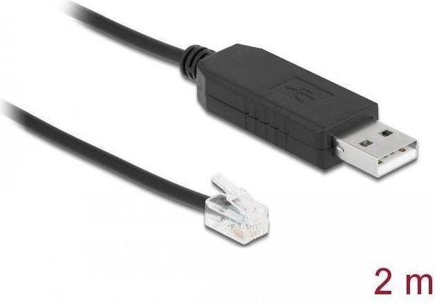 Immagine prodotto Delock Cavo adattatore da USB tipo A a seriale RS-232 RJ9/RJ10 con protezione ESD Celestron NexStar 2 m (2 m)