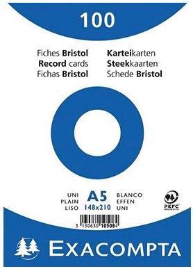 Immagine prodotto Exacompta Formato della scheda: DIN A5 Struttura della riga: vuota (A4, 205 g/m², 100 x)
