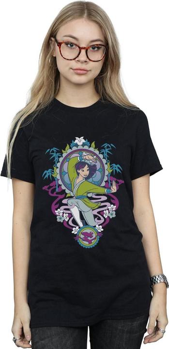 Actual product image Disney Womens/Ladies Mulan Ornamental Cotton Boyfriend T-Shirt (XXL)