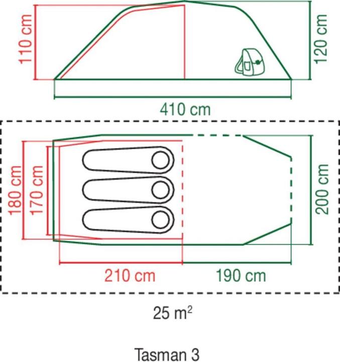 Produktbild Coleman Tasman (Tunnelzelt, 5.20 kg, 3 Personen)