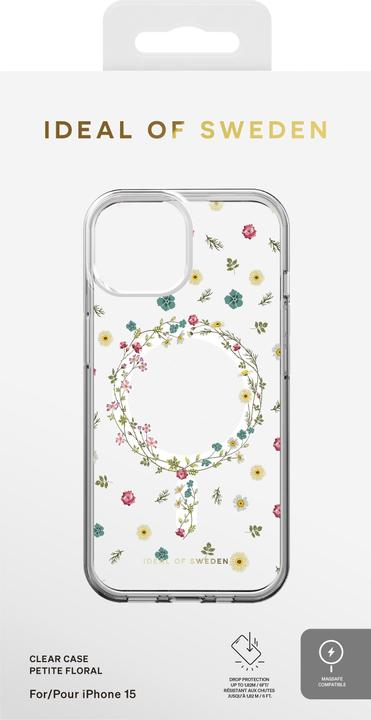 Actual product image iDeal Of Sweden Clear Case MagSafe iPhone 13 / 14 / 15 / 16e Petite Floral (Oppo A16e, Apple iPhone 13)