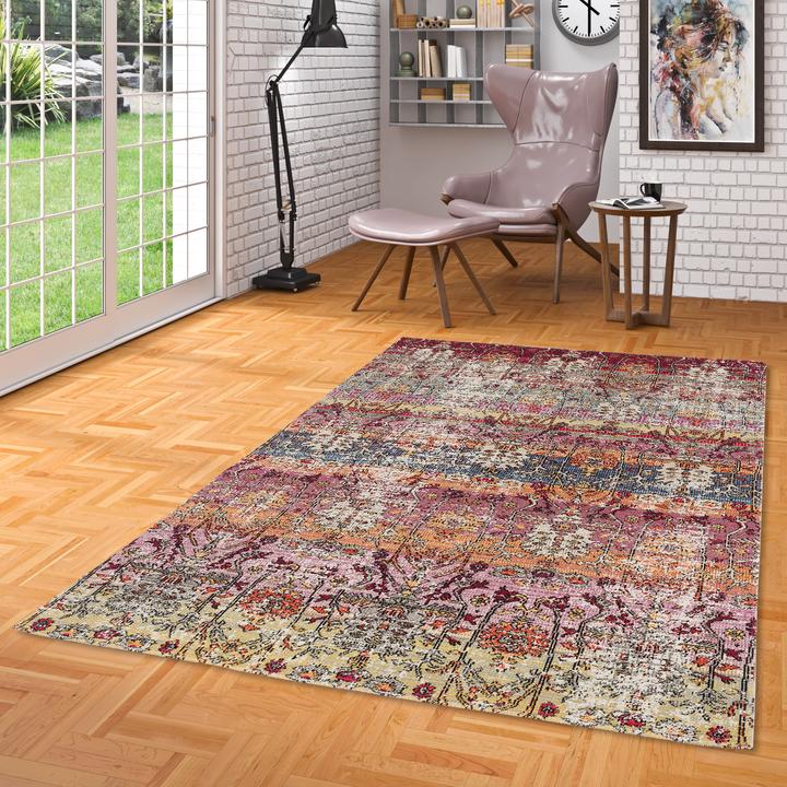 Immagine prodotto Pergamon Kurzflor Designer Teppich Modern Vintage Orient Muster (140 x 200 cm)