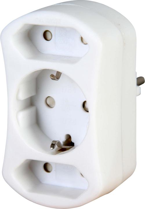 Actual product image Kopp Adapter for 2x Europa 1776.0200.9 and 1x Schuko white