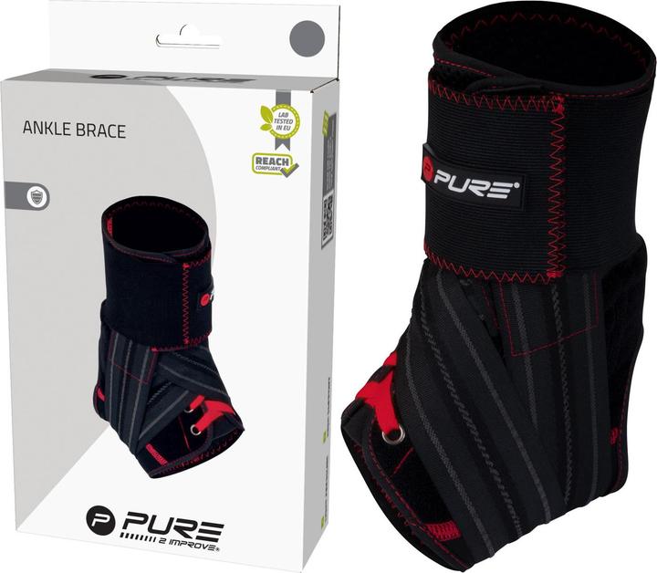 Produktbild Luxtri Sprunggelenkbandage zum Schnüren M/L Fussbandage Knöchel Sport Fussgelenk (M, L)