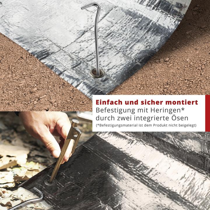 Produktbild Walser Reifen-Thermoradabdeckung, 2 Stück Radschutzhüllen bis 17 Zoll/195mm, Reifenabdeckung silber