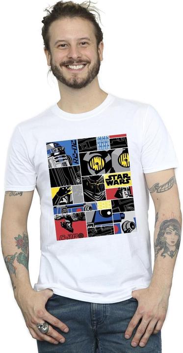 Actual product image Star Wars Mens Droid Montage T-Shirt (4XL)