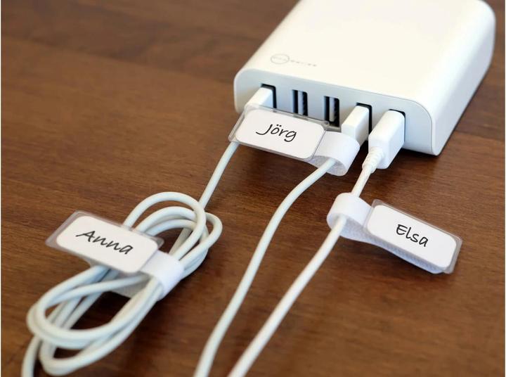 Produktbild Label-the-cable kleine Klettbinder mit Etikette (Klettkabelbinder, 90 mm, 10 Stk.)