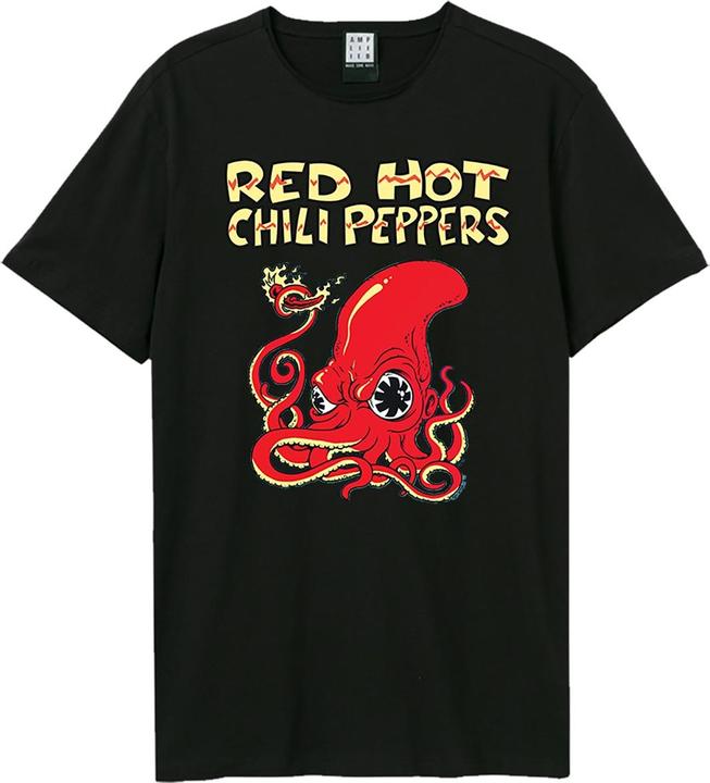 Actual product image Amplified Unisex Adult Fire Squid Red Hot Chilli Peppers T-Shirt (XS)