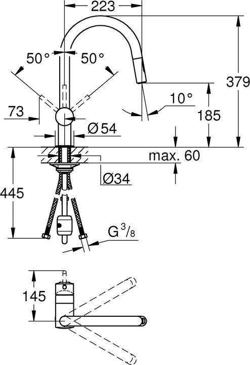 Image du produit Grohe Minta Mitigeur monocommandé pour évier