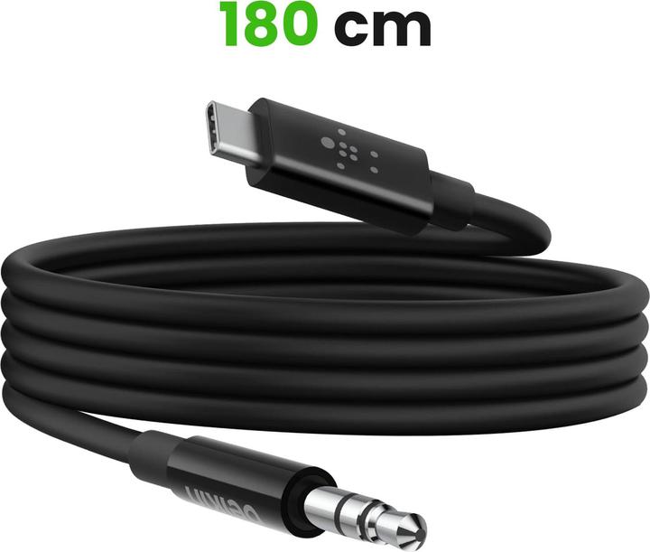 Actual product image Belkin RockStar 3,5mm Aud./USB-C cable 0,9m (0.90 m, 3.5mm jack (AUX))