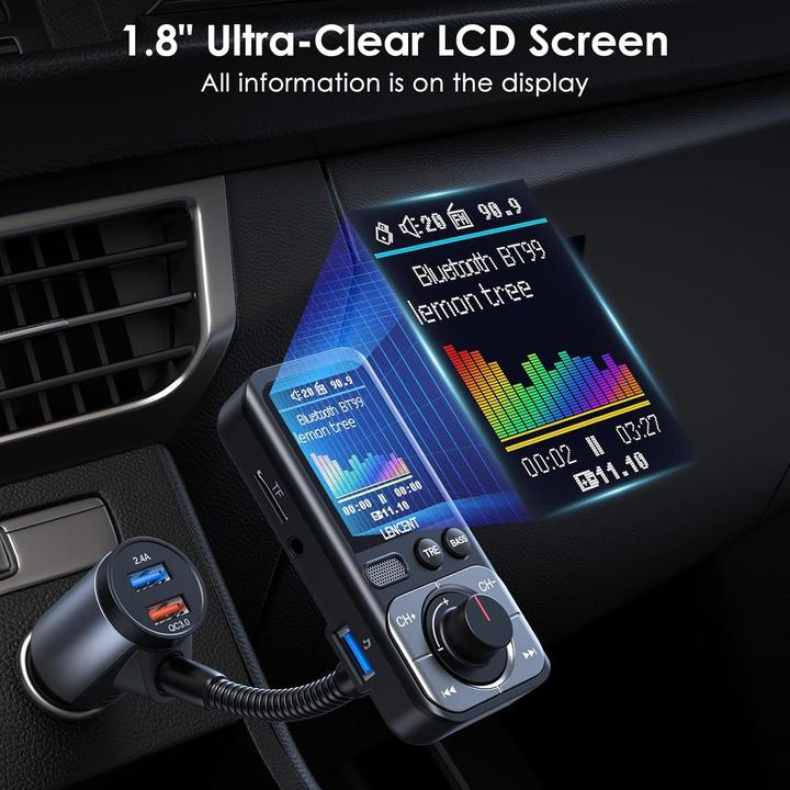 Image du produit Lencent FM-Transmitter mit Bluetooth