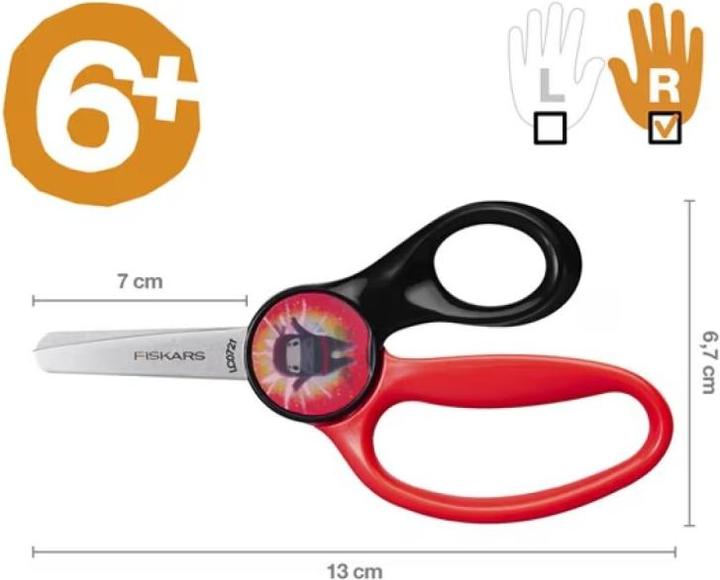 Image du produit Fiskars Ciseaux pour enfants avec image ninja vacillante A partir de 6 ans Longueur : 13 cm (13 cm)