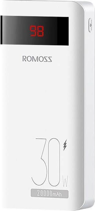 Immagine prodotto Romoss Sense6PS Pro Powerbank 20000mAh, 30W (bianco) (20000 mAh, 30 W)