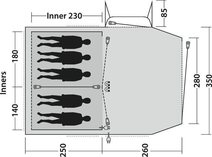 Produktbild Outwell Nevada 5 (Tunnelzelt, 25.60 kg, 5 Personen)