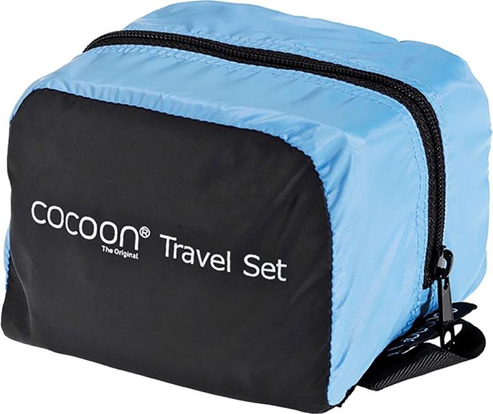Immagine prodotto Cocoon Set da viaggio azzurro/nero (Cuscino per testa e collo)