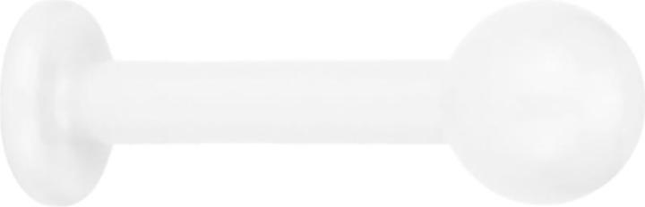 Image du produit Star Piercing Labret Pure White avec boule (sans laitonTitan G23, sans laitonAcier chirurgical 316L)