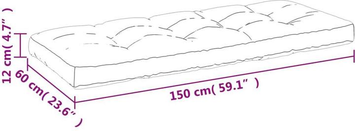 Actual product image VidaXL 10-tlg. Garten-Lounge-Set mit Kissen (150 x 60 x 12 cm)