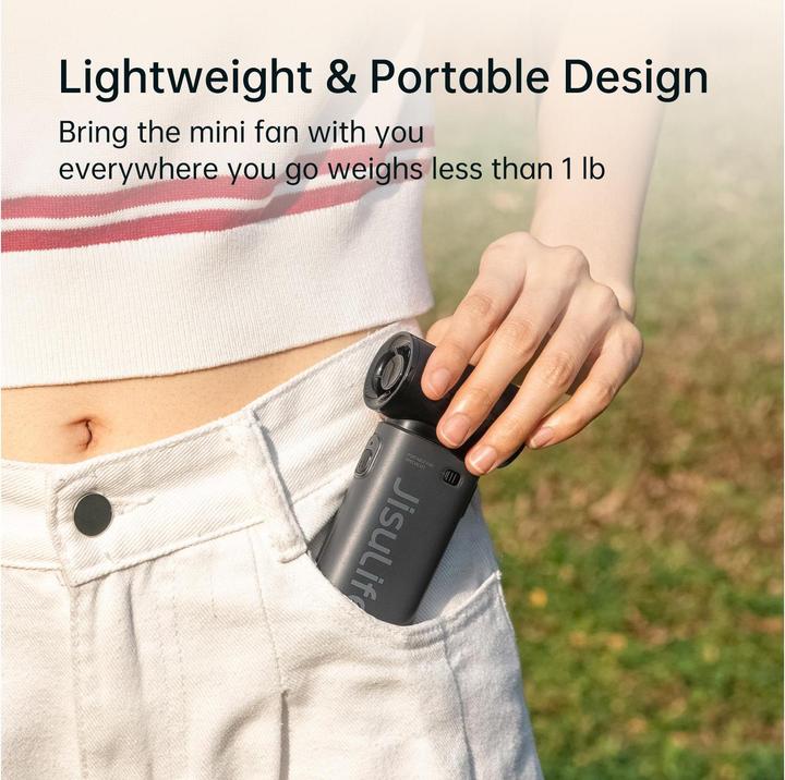 Actual product image Jisulife Handheld Fan Life9 (3600mAh) black