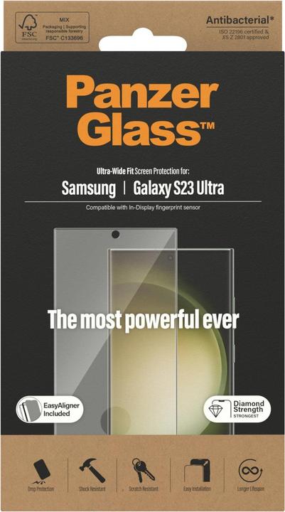 Produktbild PanzerGlass Curved Screen Protector (1 Stück, Samsung Galaxy S23 Ultra)