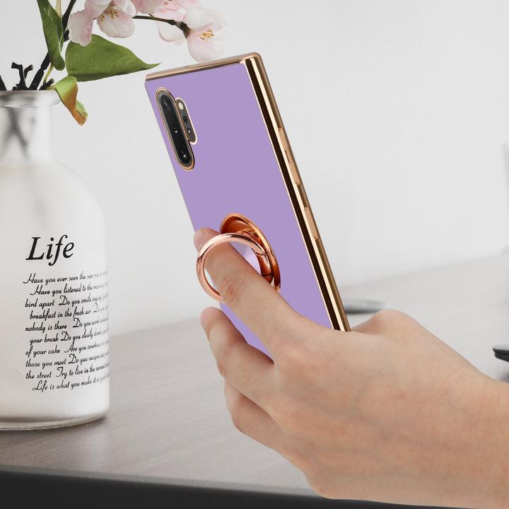 Actual product image Cadorabo Case for Samsung Galaxy NOTE 10 PLUS in TPU with camera protection and ring LM089 Style (Samsung Galaxy Note 10 Plus)