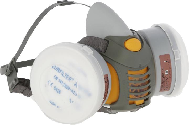 Image du produit Kerbl Demi-masque Vulcano, kit comprenant 2 filtres A1P2, blister (1 x)