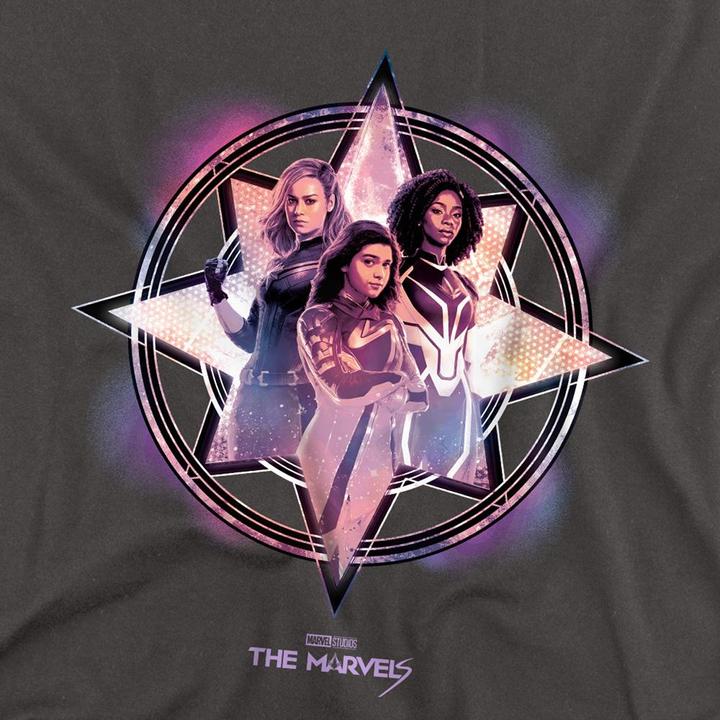 Actual product image The Marvels Unisex Adult Cosmic Heroes T-Shirt (M)