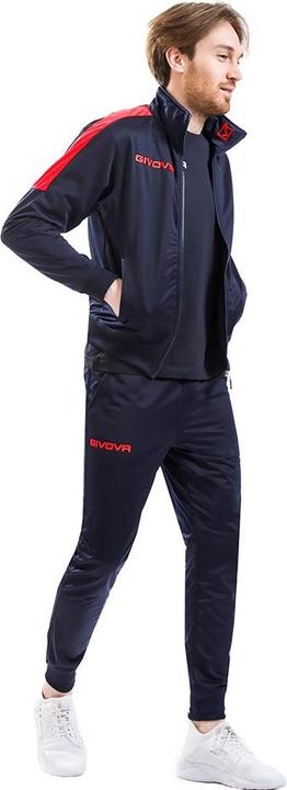 Produktbild Givova Tuta Revolution Trainingsanzug marineblau-rot TR033 0412 XL (XL)