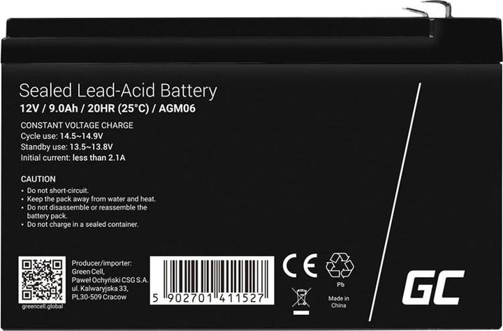 Actual product image GreenCell AGM06 (12 V, 9 Ah)