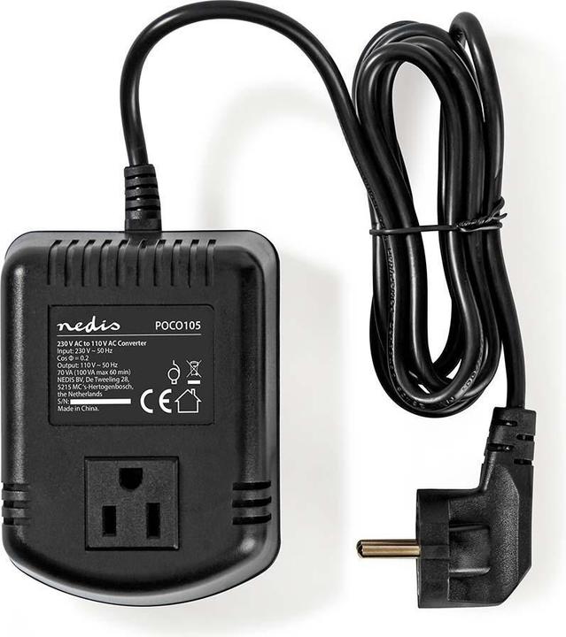 Image du produit Nedis Stromwandler Umrichter - Netzstromversorgung - 230 VAC 50 Hz - Ausgangsspannung: 110 VAC - 1