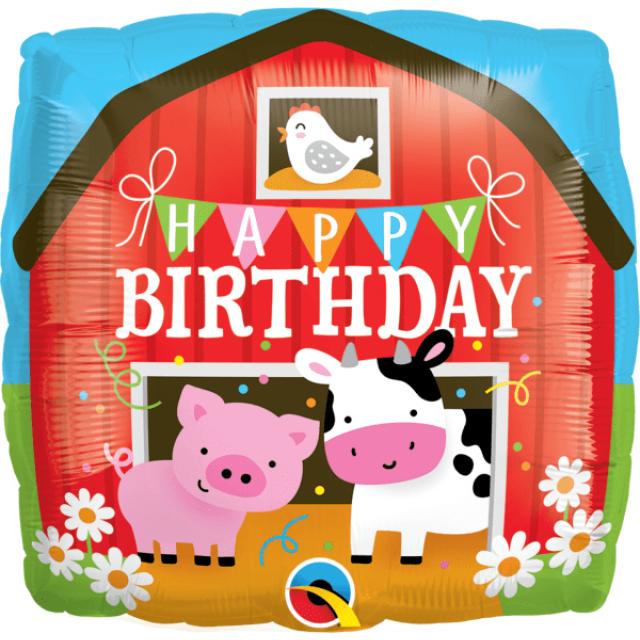 Actual product image Qualatex Ballon d'anniversaire Animaux de la ferme