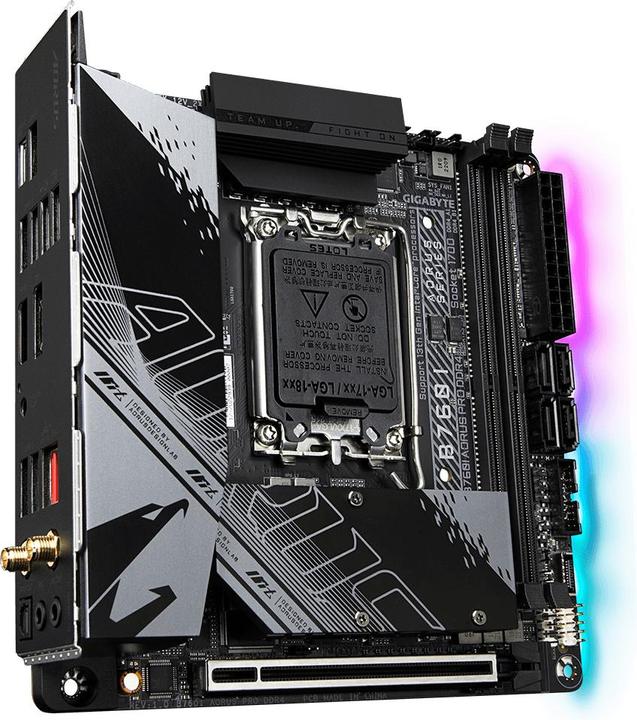 Actual product image Gigabyte B760I AORUS PRO (LGA 1700, Intel B760 Express, Mini-ITX)