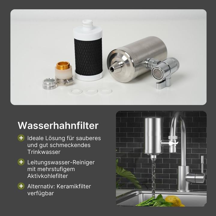 Immagine prodotto Hermex Filtro per rubinetto Filtro per acqua del rubinetto della cucina Depuratore per acqua del rubinetto