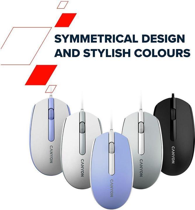Image du produit Canyon Computer mouse mouse M-10 Wired Dark grey (Sans fil)