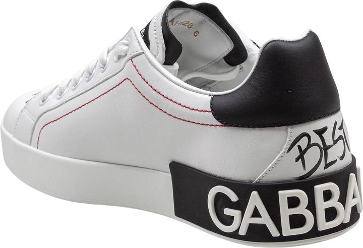 Produktbild Dolce & Gabbana portofino leather sneakers with embroidery and patches (41)