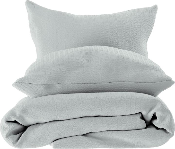 Image du produit Lotus Bettwaren Parure de lit en satin seersucker uni (Housse de couette, 160 x 210 cm)