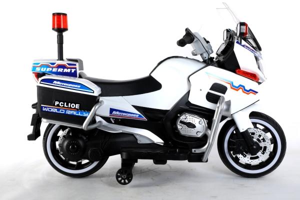 Produktbild Es-toys Elektro Kindermotorrad Polizei 011- 12V7A Akku – mit Stützräder, Musik und Lichter (12 V)