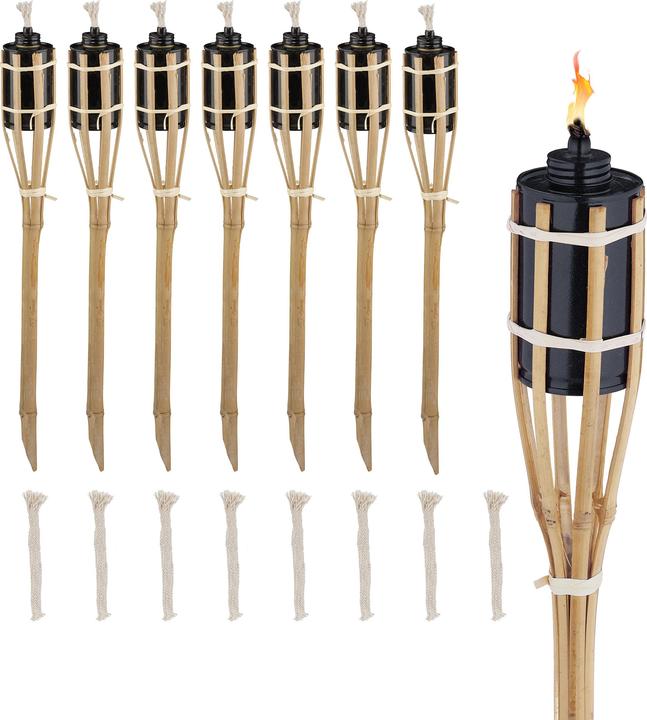 Actual product image Relaxdays 8x garden torch