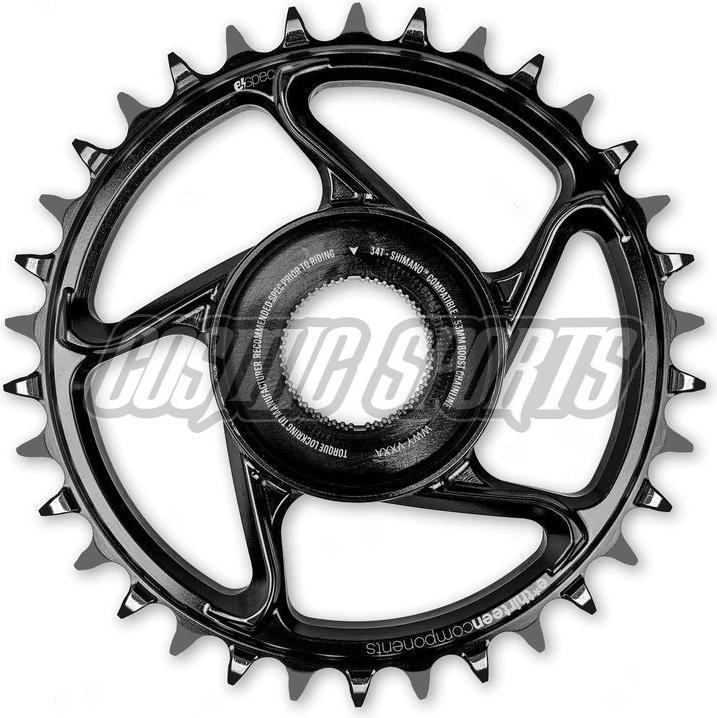 Actual product image e*13 | e*spec Aluminum Direct Mount Chainring, Shimano E8000 | Black (34)