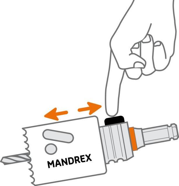 Actual product image Mandrex Bimetall M42 Lochsäge XtraTief 300, 44mm (44 millimetres)