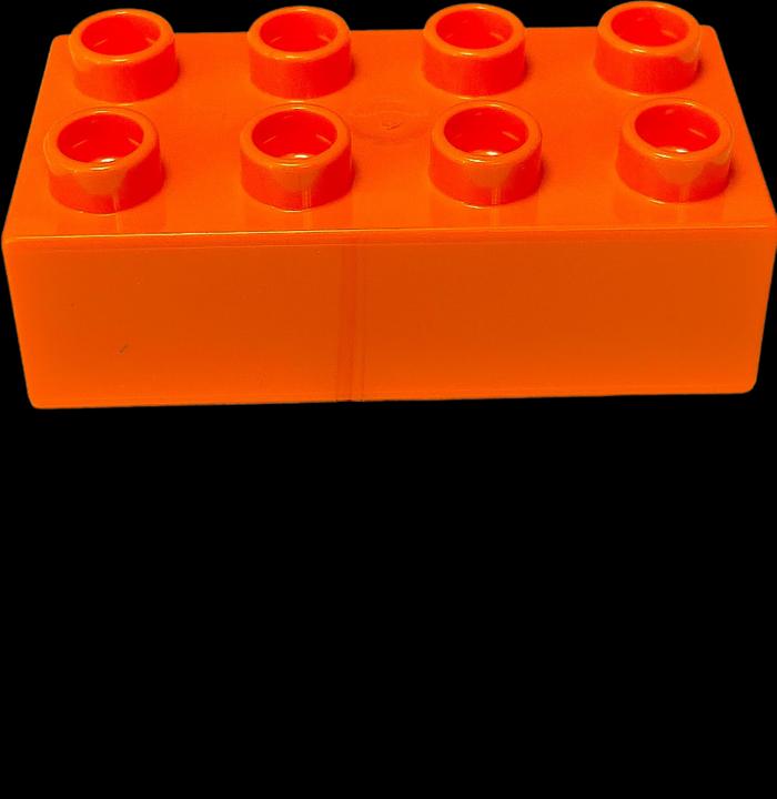 Actual product image LEGO Duplo 2x4 bricks orange - 40 pieces - basic building blocks 3011 NEW (3011)