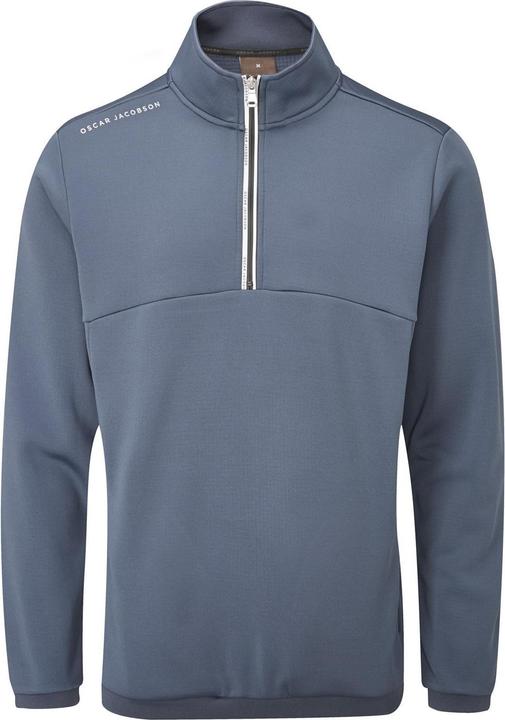 Actual product image Oscar Jacobson Mens Longton Zip Neck Fleece Top (S)