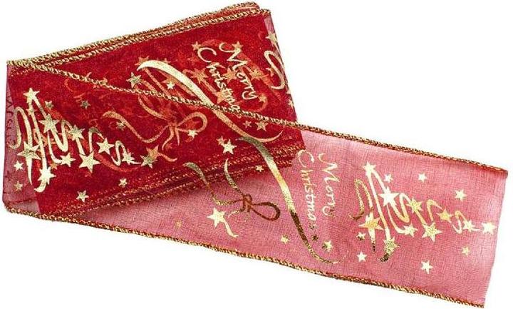 Actual product image JTI Red ribbon with Christmas motifs