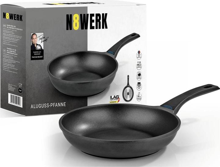 Produktbild N8werk Bratpfanne 28 cm (28 cm, Bratpfanne, Aluminiumguss)