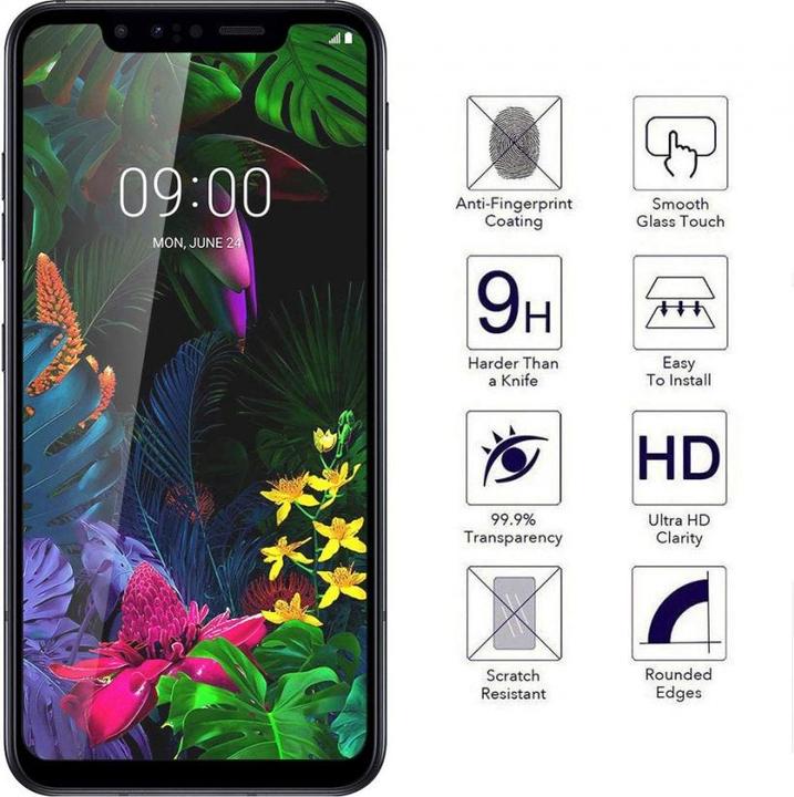 Actual product image Screenguard LG G8S ThinQ Full Screen Protective Glass Film 2.5D 9H (1 Piece, G8s ThinQ)