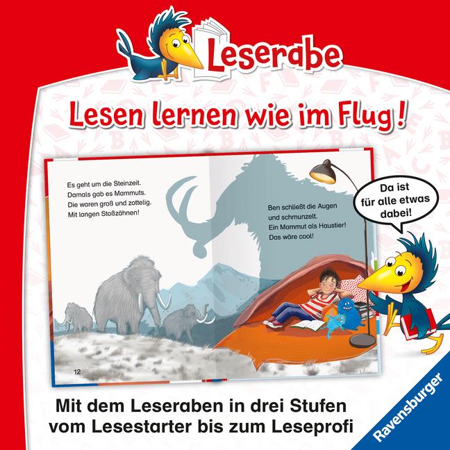 Actual product image Ravensburger Leserabe - 1. Lesestufe: Ein Mammut unterm Bett (German, Judith Allert, 2023)