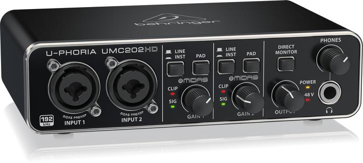 Actual product image Behringer UMC202HD recording audio interface (USB)