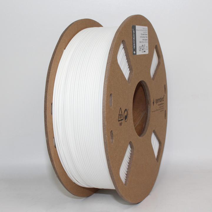 Produktbild Gembird Filamentcassette PLA schmale Spule (PLA, 1.75 mm, 1000 g, Weiss)