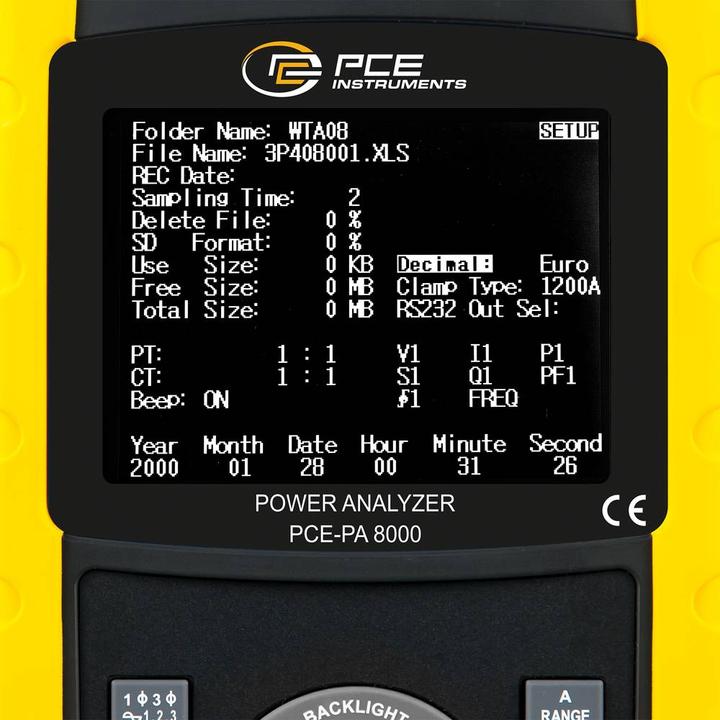 Actual product image PCE Instruments PCE-PA 8000 Mains analyser (Analyzer)