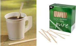 Produktbild Papstar Rührstäbchen Holz pure 14cm (1000 x)